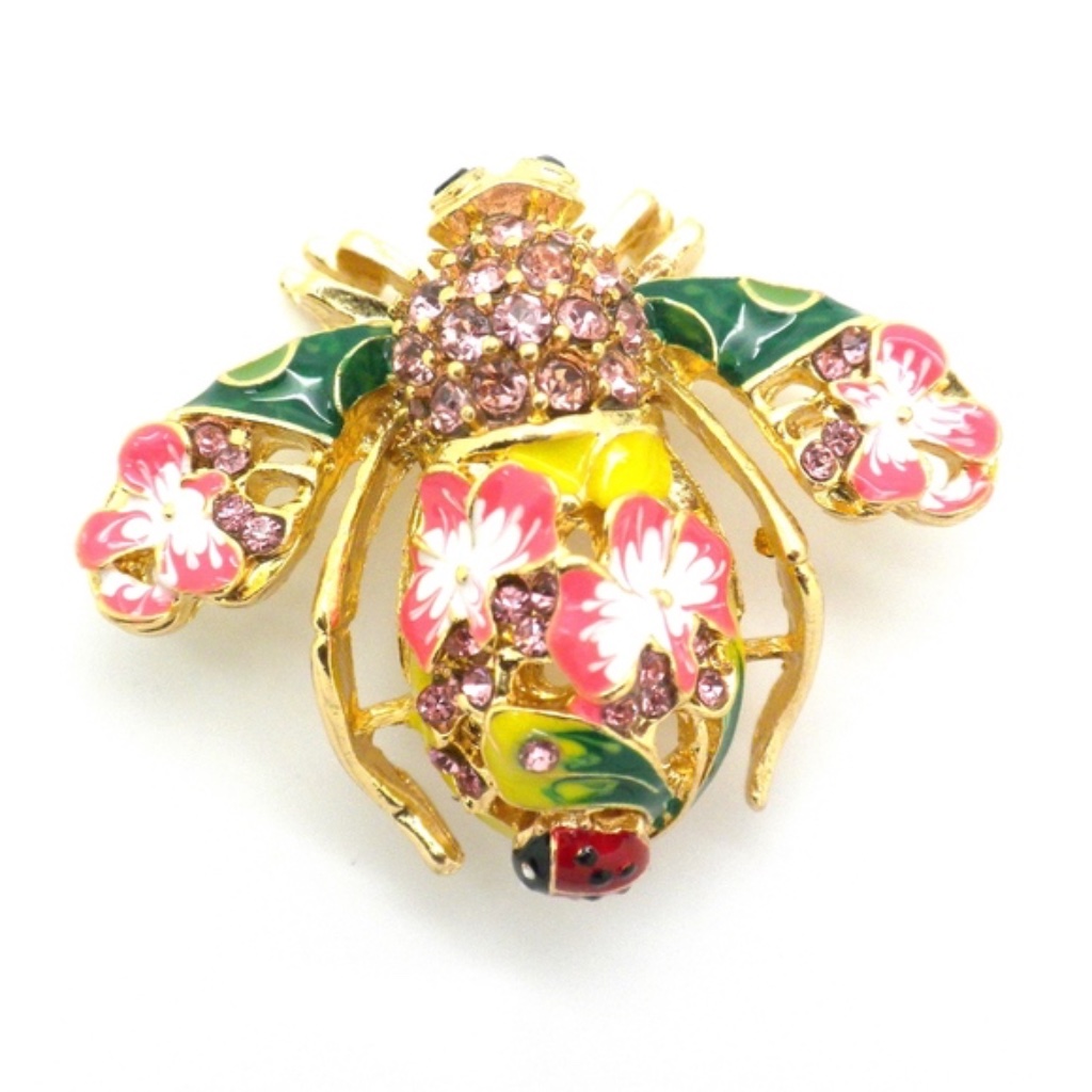 Pretty Bumble Bee Ladybug Brooch Pin